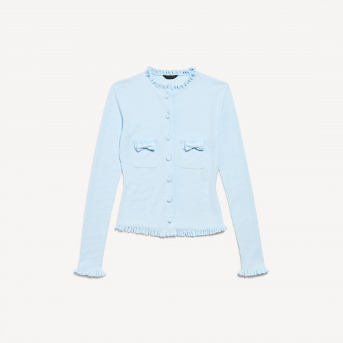 여성 피티드 가디건 라이트 블루 