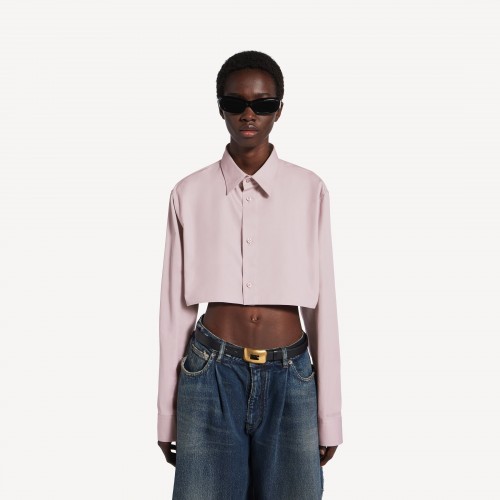 발렌시아가 크롭 셔츠 872327TUM185663