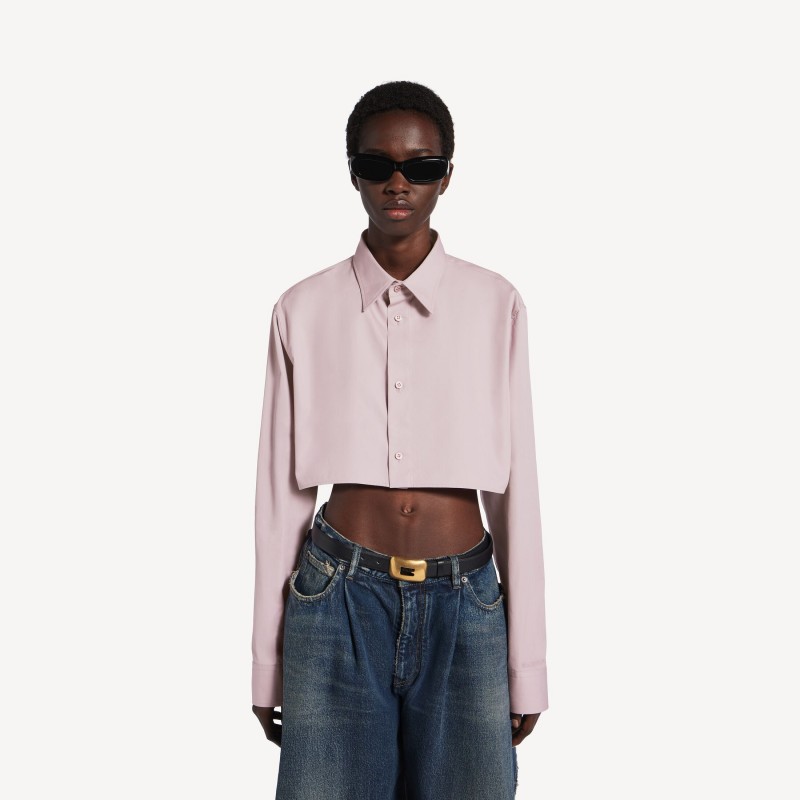 발렌시아가 크롭 셔츠 872327TUM185663