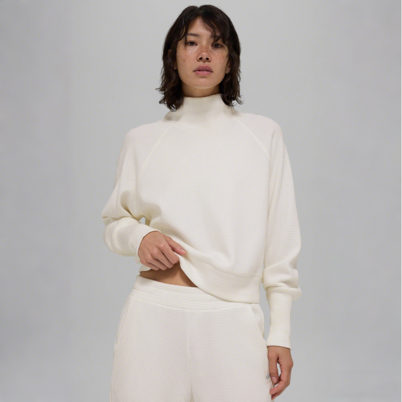 와플 위크엔드 이스케이프 모의넥 긴팔 