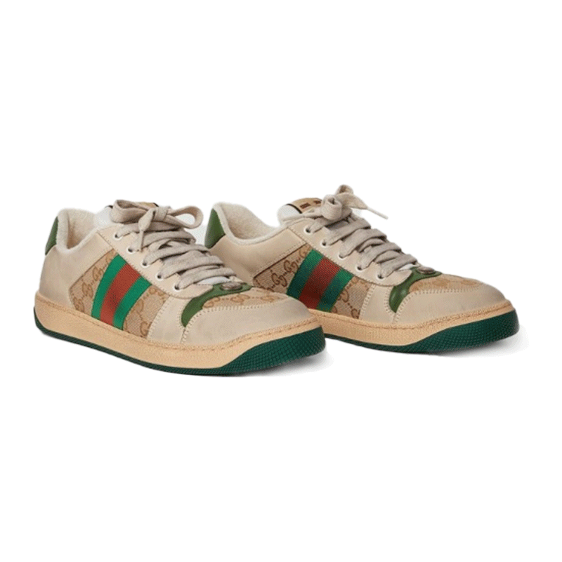 26 SS 구찌 스크리너 Screener 웹스트라이프 더티 캔버스 테크 스니커즈 570443 9Y920 9666