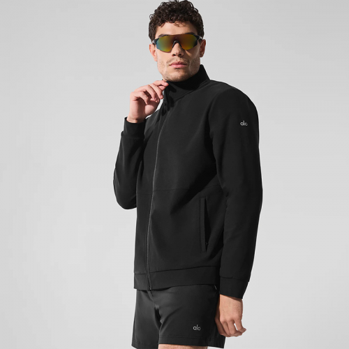 후드 없는 풀 집업 스웨트셔츠 