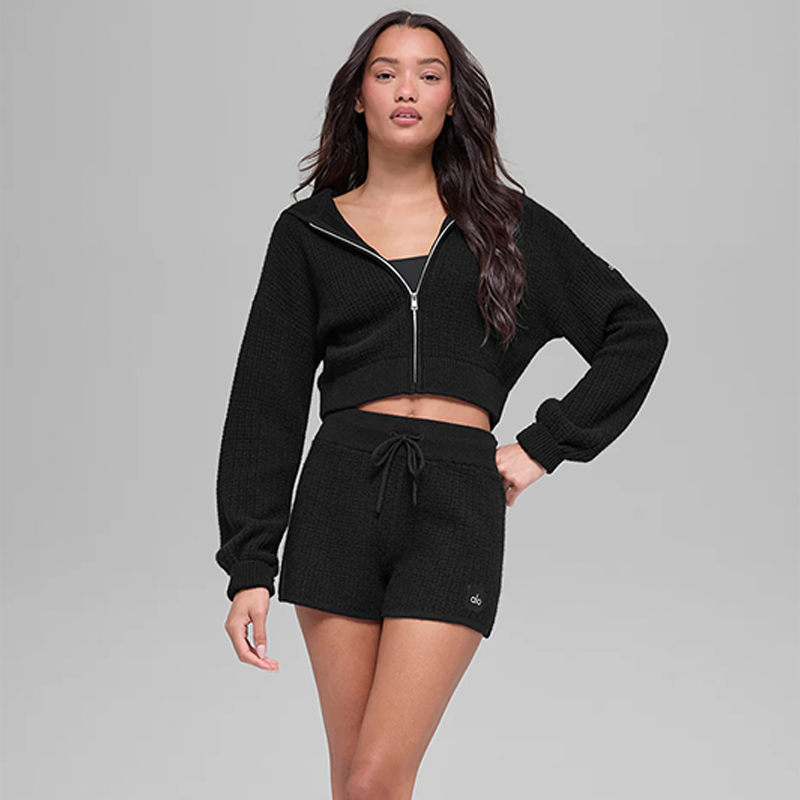 캐시미어 터치 와플 집업 후디(셋업 상의)