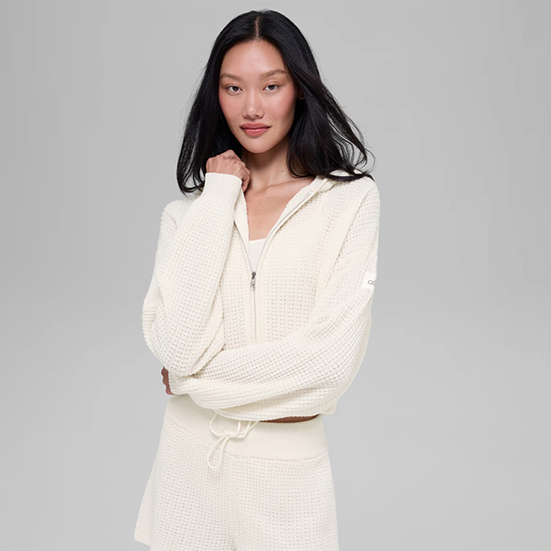 캐시미어 터치 와플 집업 후디(셋업 상의) 