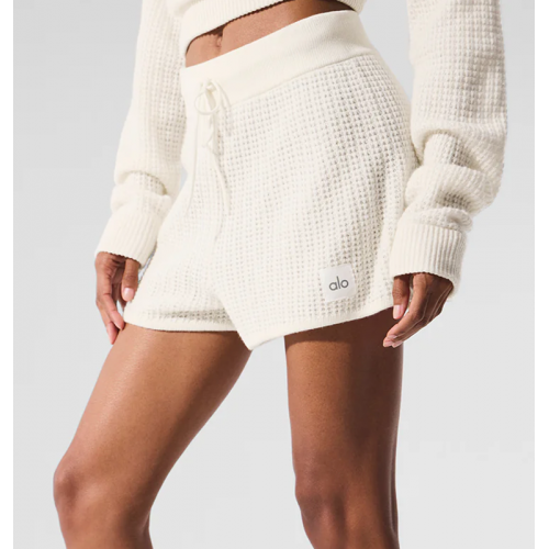 캐시미어 터치 하이웨이스트 와플 셋업 쇼츠