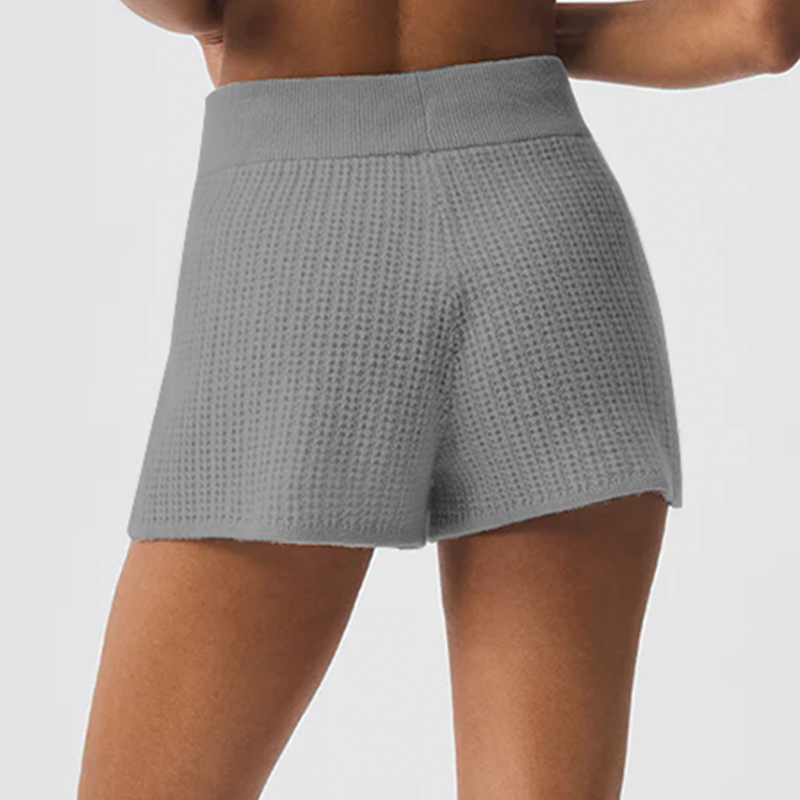 캐시미어 터치 하이웨이스트 와플 셋업 쇼츠 