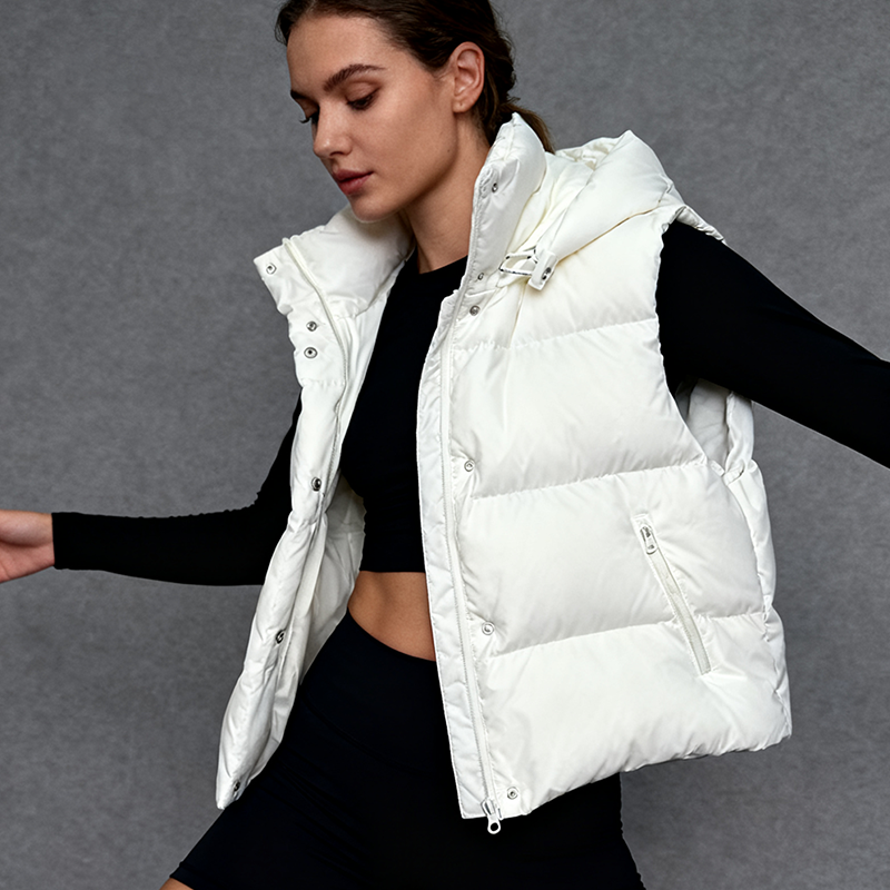 골드 러시 푸퍼 패딩 베스트 